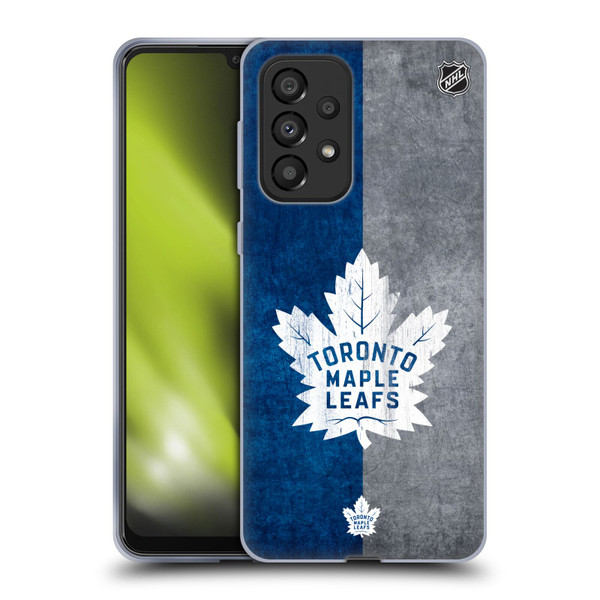 NHL Toronto Maple Leafs Half Distressed Soft Gel Case for Samsung Galaxy A33 5G (2022)