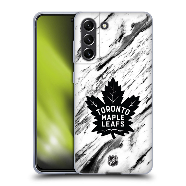 NHL Toronto Maple Leafs Marble Soft Gel Case for Samsung Galaxy S21 FE 5G