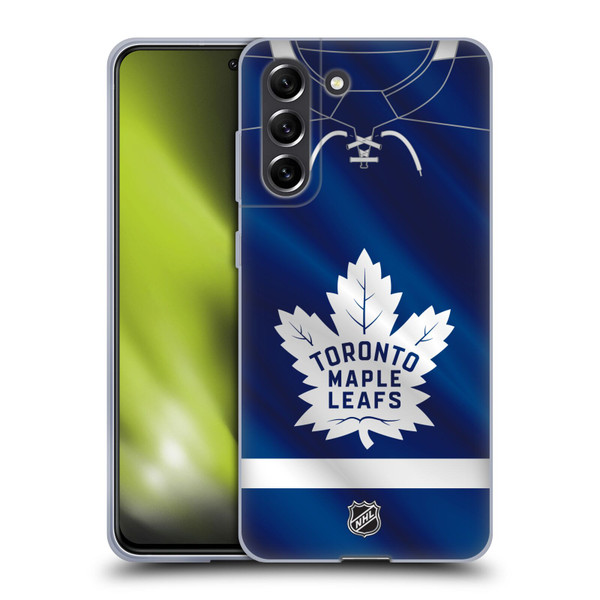 NHL Toronto Maple Leafs Jersey Soft Gel Case for Samsung Galaxy S21 FE 5G