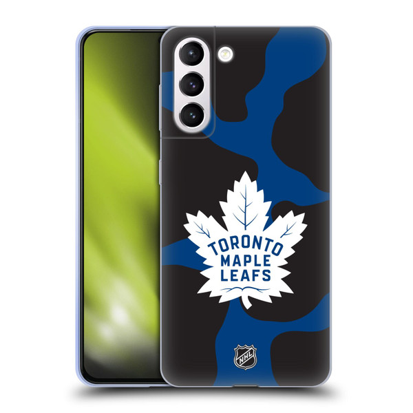 NHL Toronto Maple Leafs Cow Pattern Soft Gel Case for Samsung Galaxy S21+ 5G