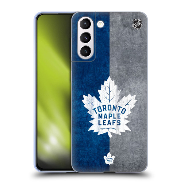 NHL Toronto Maple Leafs Half Distressed Soft Gel Case for Samsung Galaxy S21+ 5G