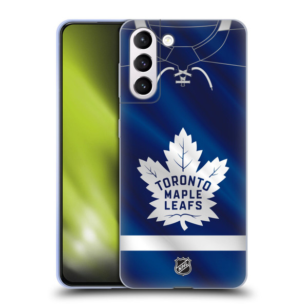 NHL Toronto Maple Leafs Jersey Soft Gel Case for Samsung Galaxy S21+ 5G