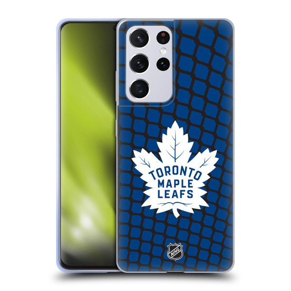 NHL Toronto Maple Leafs Net Pattern Soft Gel Case for Samsung Galaxy S21 Ultra 5G