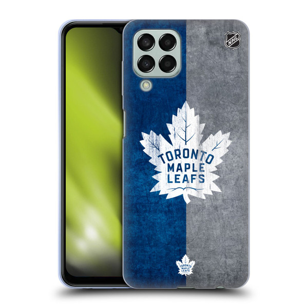 NHL Toronto Maple Leafs Half Distressed Soft Gel Case for Samsung Galaxy M33 (2022)