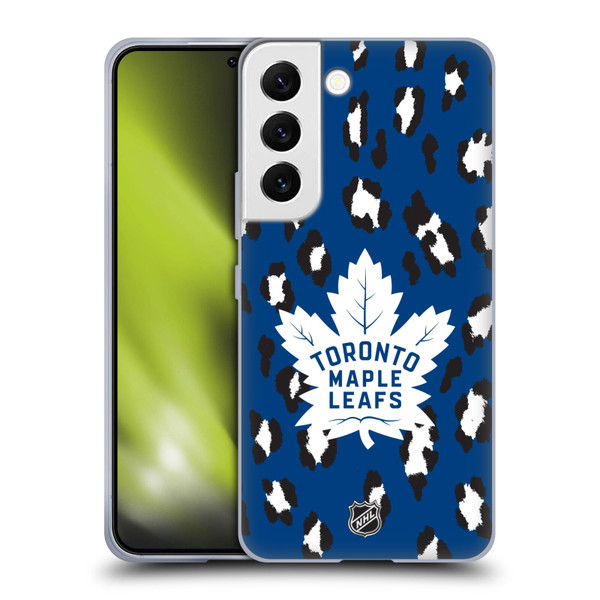 NHL Toronto Maple Leafs Leopard Patten Soft Gel Case for Samsung Galaxy S22 5G