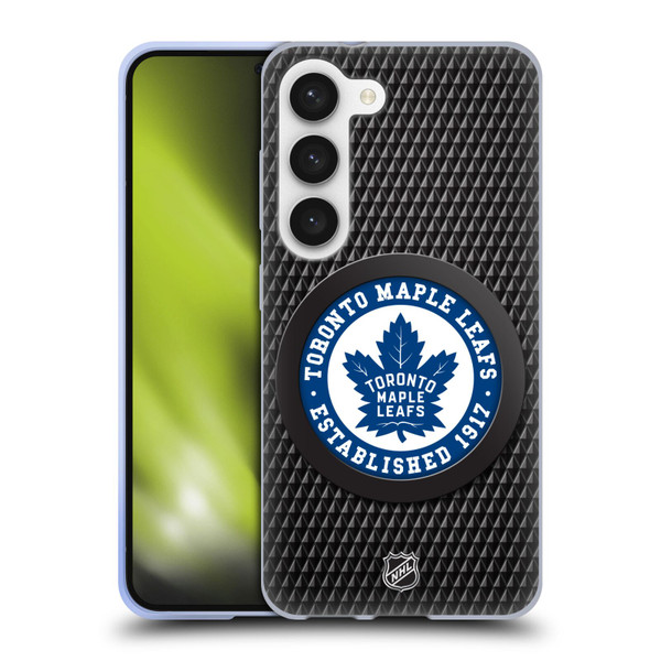 NHL Toronto Maple Leafs Puck Texture Soft Gel Case for Samsung Galaxy S23 5G