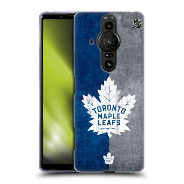 NHL Toronto Maple Leafs Half Distressed Soft Gel Case for Sony Xperia Pro-I