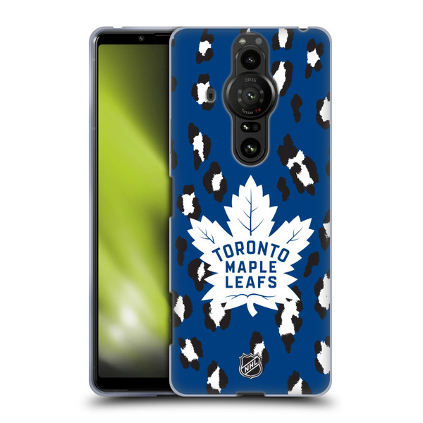 NHL Toronto Maple Leafs Leopard Patten Soft Gel Case for Sony Xperia Pro-I