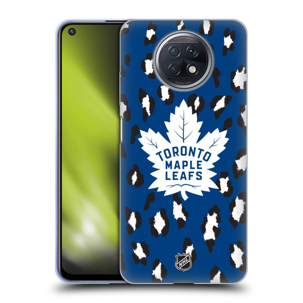 NHL Toronto Maple Leafs Leopard Patten Soft Gel Case for Xiaomi Redmi Note 9T 5G