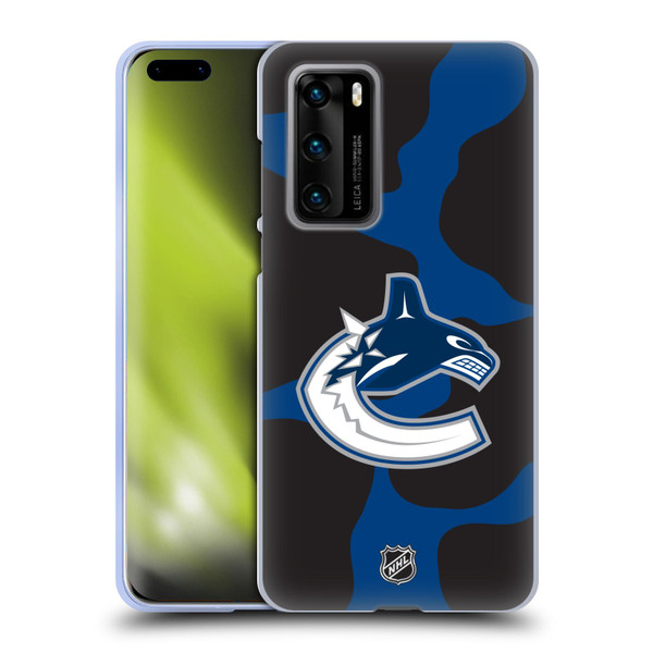 NHL Vancouver Canucks Cow Pattern Soft Gel Case for Huawei P40 5G