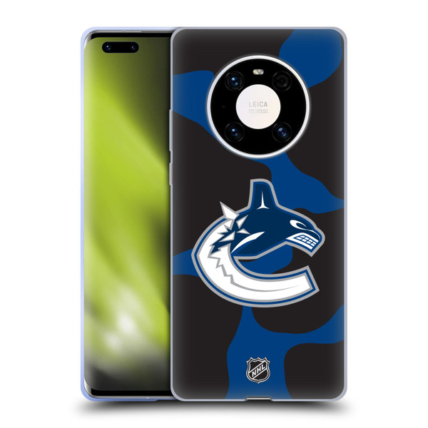 NHL Vancouver Canucks Cow Pattern Soft Gel Case for Huawei Mate 40 Pro 5G
