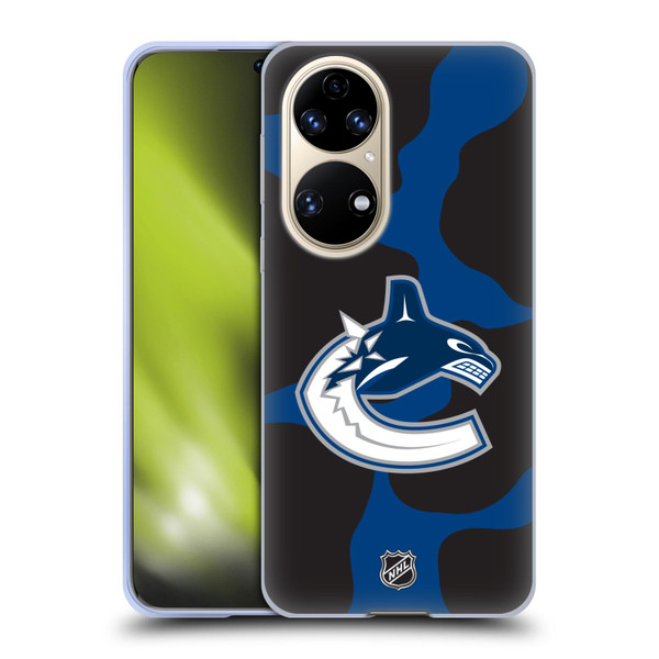 NHL Vancouver Canucks Cow Pattern Soft Gel Case for Huawei P50