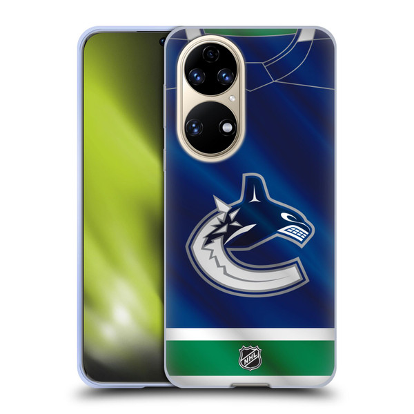 NHL Vancouver Canucks Jersey Soft Gel Case for Huawei P50