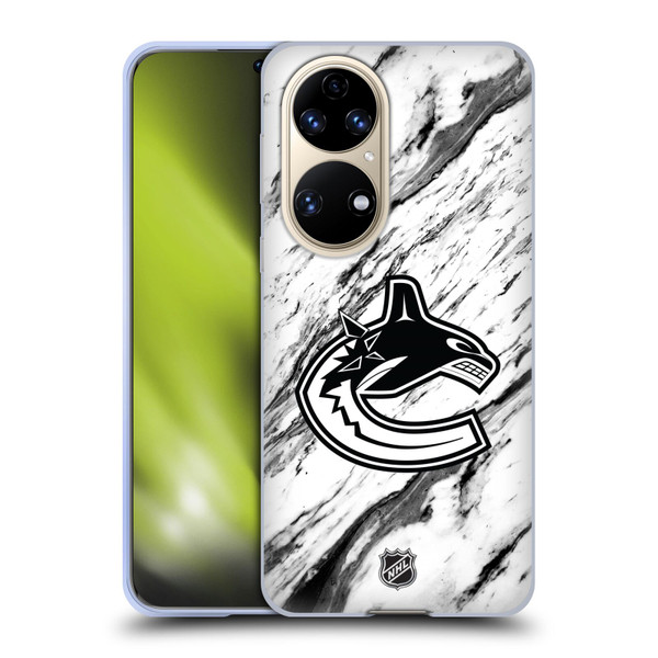 NHL Vancouver Canucks Marble Soft Gel Case for Huawei P50