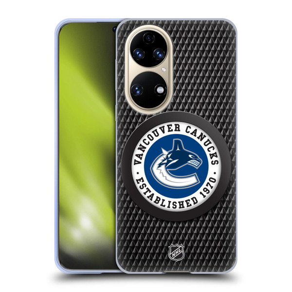 NHL Vancouver Canucks Puck Texture Soft Gel Case for Huawei P50