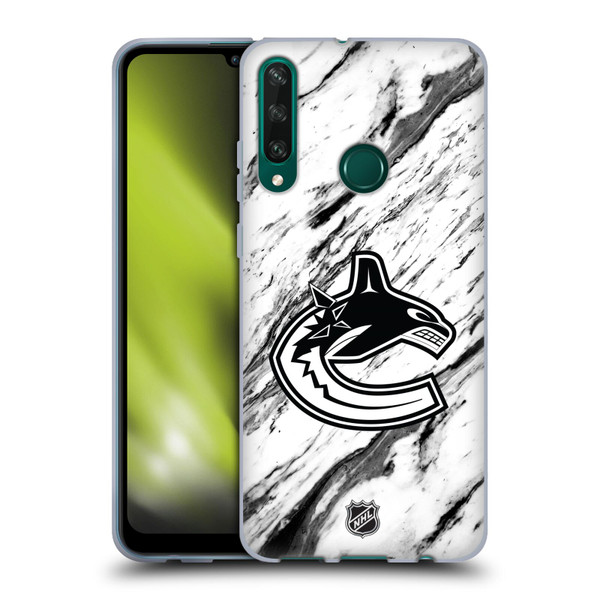 NHL Vancouver Canucks Marble Soft Gel Case for Huawei Y6p