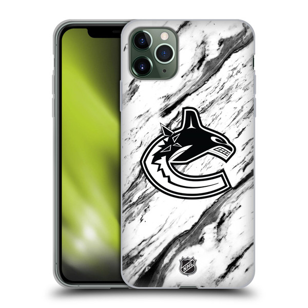 NHL Vancouver Canucks Marble Soft Gel Case for Apple iPhone 11 Pro Max