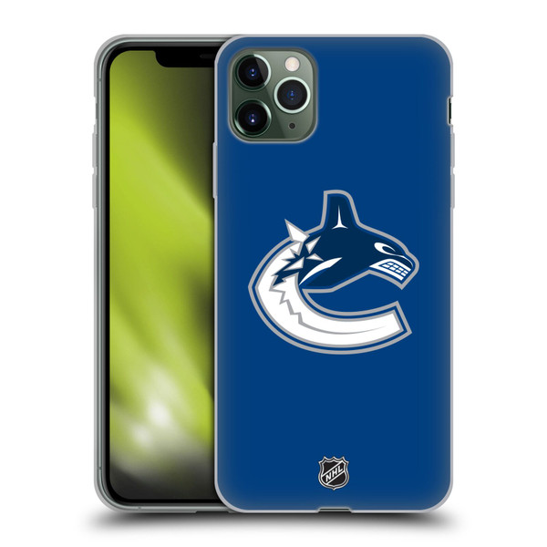 NHL Vancouver Canucks Plain Soft Gel Case for Apple iPhone 11 Pro Max
