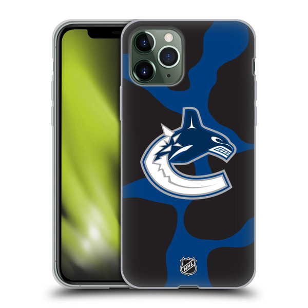 NHL Vancouver Canucks Cow Pattern Soft Gel Case for Apple iPhone 11 Pro