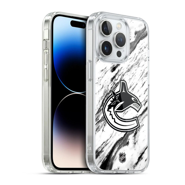 NHL Vancouver Canucks Marble Soft Gel Case for Apple iPhone 13 Pro & MagSafe