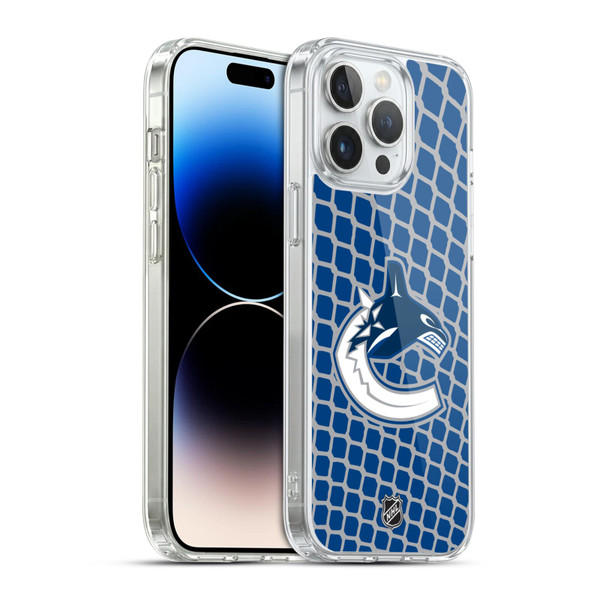 NHL Vancouver Canucks Net Pattern Soft Gel Case for Apple iPhone 14 Pro Max & MagSafe