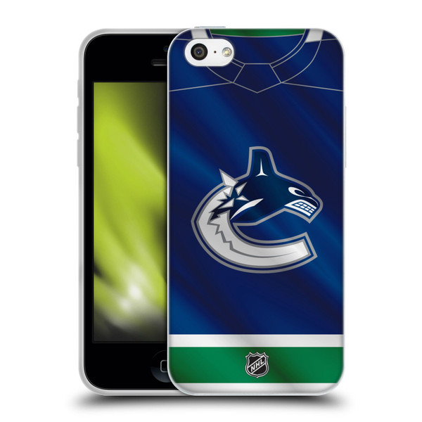 NHL Vancouver Canucks Jersey Soft Gel Case for Apple iPhone 5c