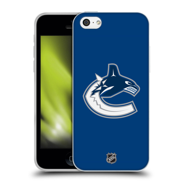 NHL Vancouver Canucks Plain Soft Gel Case for Apple iPhone 5c
