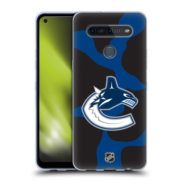 NHL Vancouver Canucks Cow Pattern Soft Gel Case for LG K51S