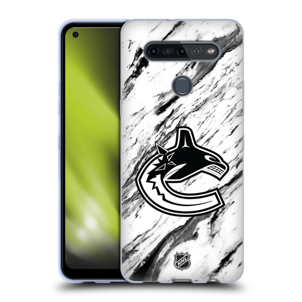 NHL Vancouver Canucks Marble Soft Gel Case for LG K51S
