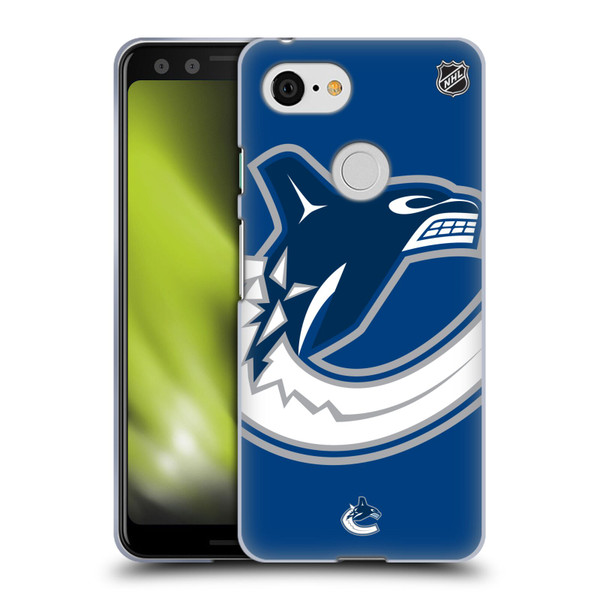 NHL Vancouver Canucks Oversized Soft Gel Case for Google Pixel 3