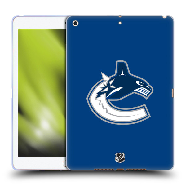 NHL Vancouver Canucks Plain Soft Gel Case for Apple iPad 10.2 2019/2020/2021