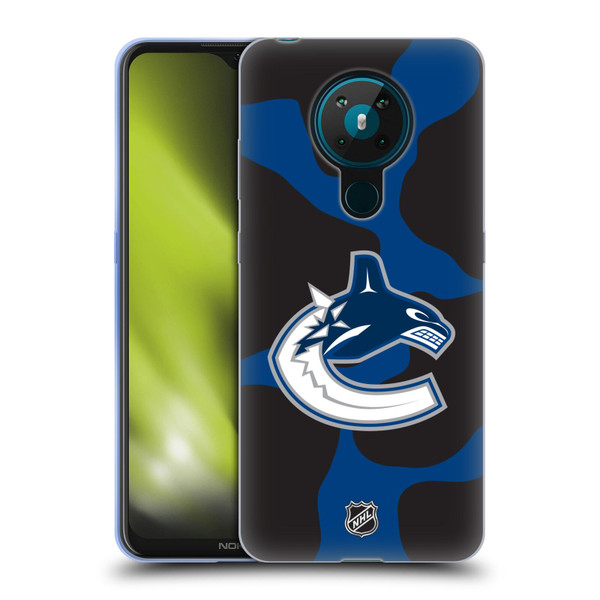 NHL Vancouver Canucks Cow Pattern Soft Gel Case for Nokia 5.3
