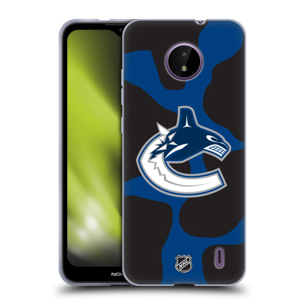 NHL Vancouver Canucks Cow Pattern Soft Gel Case for Nokia C10 / C20