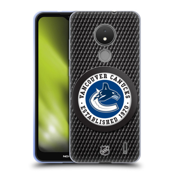 NHL Vancouver Canucks Puck Texture Soft Gel Case for Nokia C21