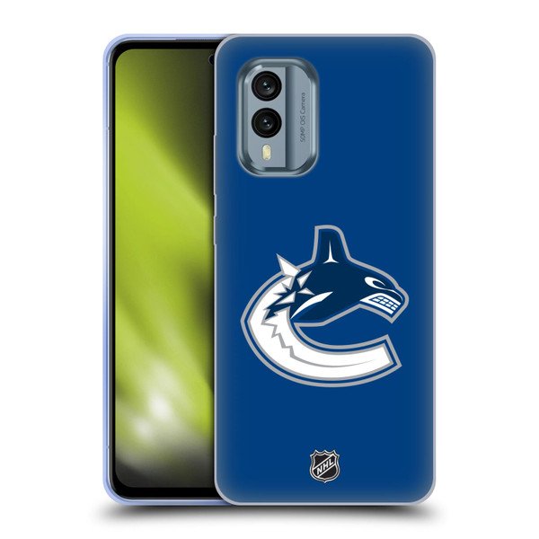 NHL Vancouver Canucks Plain Soft Gel Case for Nokia X30