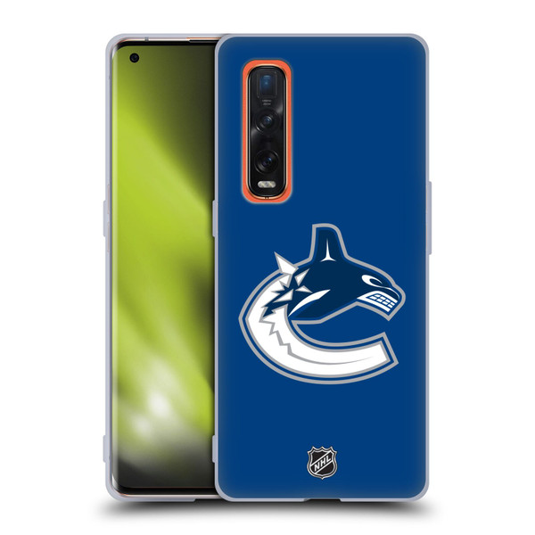 NHL Vancouver Canucks Plain Soft Gel Case for OPPO Find X2 Pro 5G