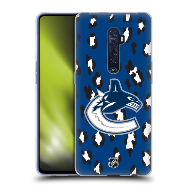 NHL Vancouver Canucks Leopard Patten Soft Gel Case for OPPO Reno 2