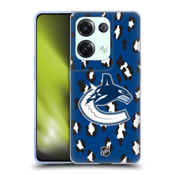 NHL Vancouver Canucks Leopard Patten Soft Gel Case for OPPO Reno8 Pro