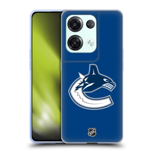 NHL Vancouver Canucks Plain Soft Gel Case for OPPO Reno8 Pro