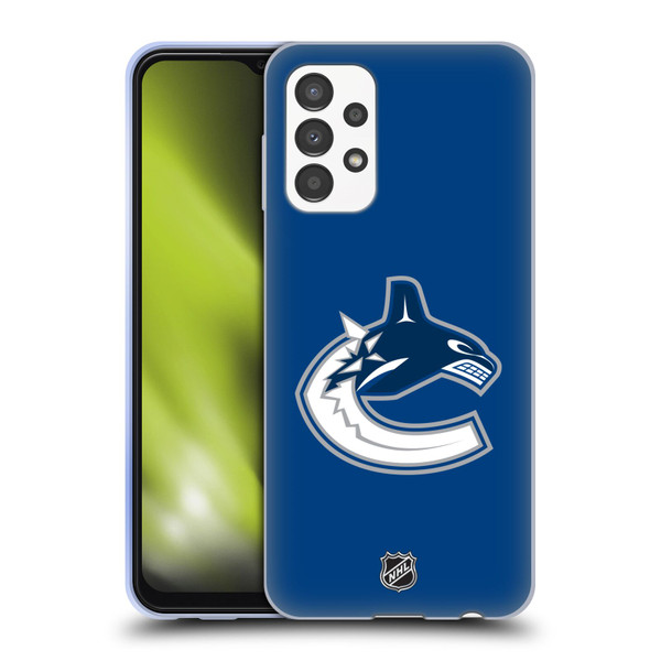 NHL Vancouver Canucks Plain Soft Gel Case for Samsung Galaxy A13 (2022)