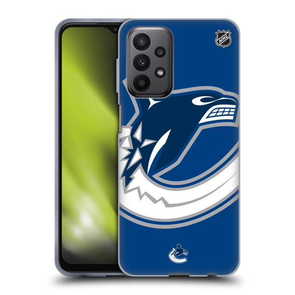 NHL Vancouver Canucks Oversized Soft Gel Case for Samsung Galaxy A23 / 5G (2022)
