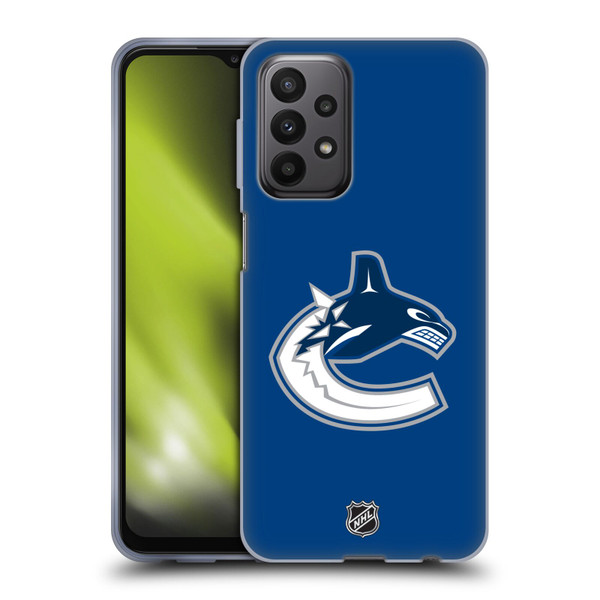 NHL Vancouver Canucks Plain Soft Gel Case for Samsung Galaxy A23 / 5G (2022)