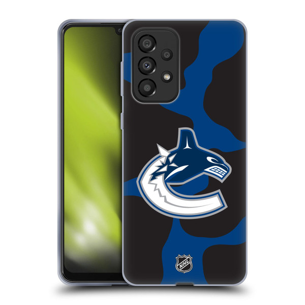 NHL Vancouver Canucks Cow Pattern Soft Gel Case for Samsung Galaxy A33 5G (2022)