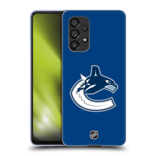 NHL Vancouver Canucks Plain Soft Gel Case for Samsung Galaxy A53 5G (2022)