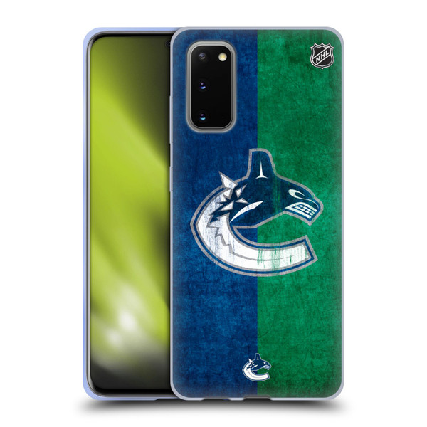 NHL Vancouver Canucks Half Distressed Soft Gel Case for Samsung Galaxy S20 / S20 5G