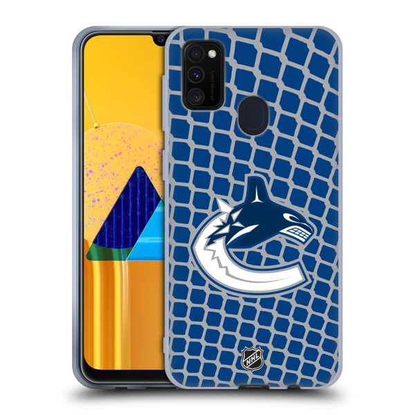 NHL Vancouver Canucks Net Pattern Soft Gel Case for Samsung Galaxy M30s (2019)/M21 (2020)