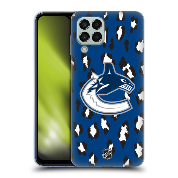 NHL Vancouver Canucks Leopard Patten Soft Gel Case for Samsung Galaxy M33 (2022)