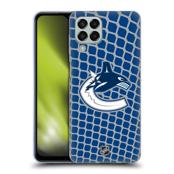 NHL Vancouver Canucks Net Pattern Soft Gel Case for Samsung Galaxy M33 (2022)