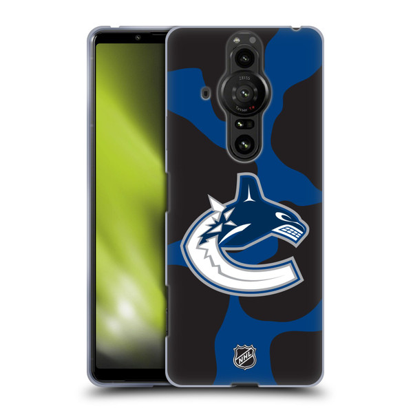 NHL Vancouver Canucks Cow Pattern Soft Gel Case for Sony Xperia Pro-I
