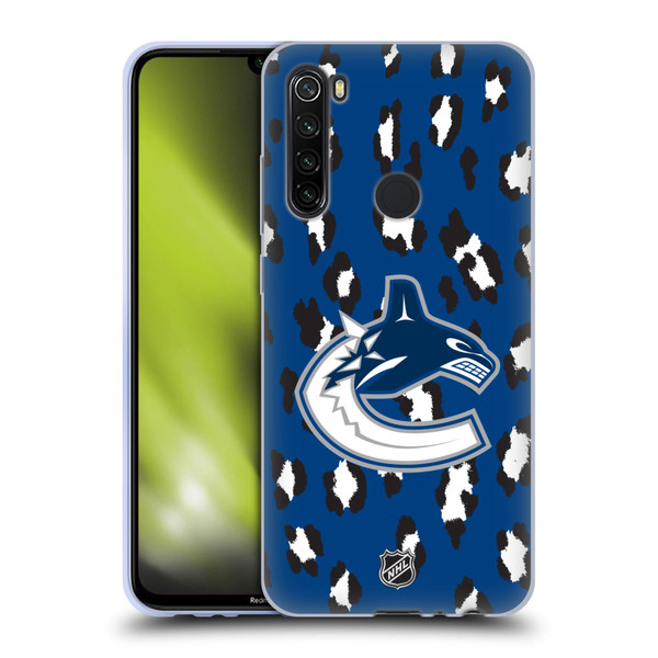 NHL Vancouver Canucks Leopard Patten Soft Gel Case for Xiaomi Redmi Note 8T